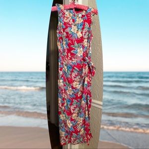 BEAUTIFUL floral tropical wrap dress